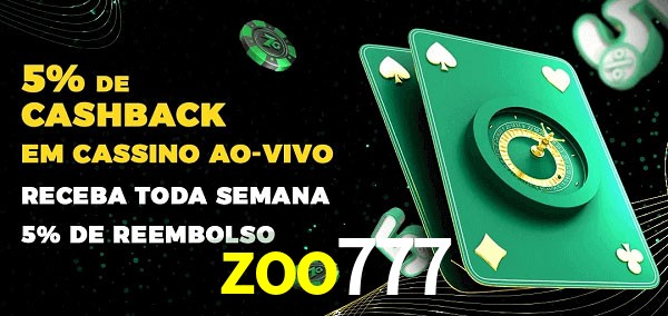 Promoções do cassino ao Vivo zoo777